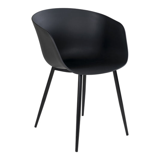 House Nordic ApS - Roda Eetkamerstoel - Zwart, PP/Staal, 53x54,5x79 cm - Set van 2 - Deco Delights