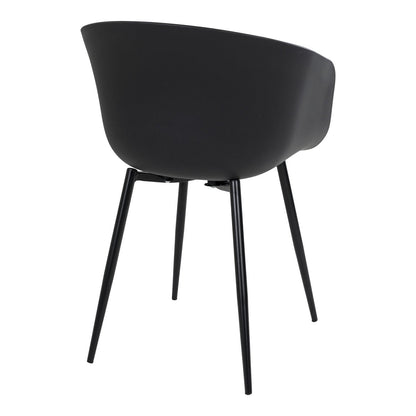 House Nordic ApS - Roda Eetkamerstoel - Zwart, PP/Staal, 53x54,5x79 cm - Set van 2 - Deco Delights