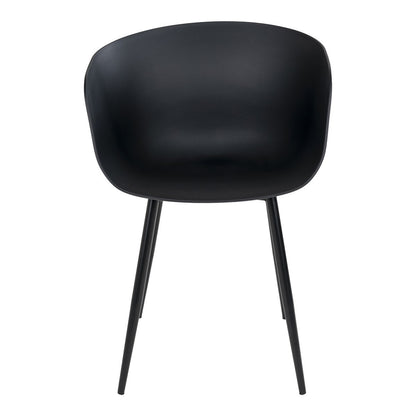 House Nordic ApS - Roda Eetkamerstoel - Zwart, PP/Staal, 53x54,5x79 cm - Set van 2 - Deco Delights