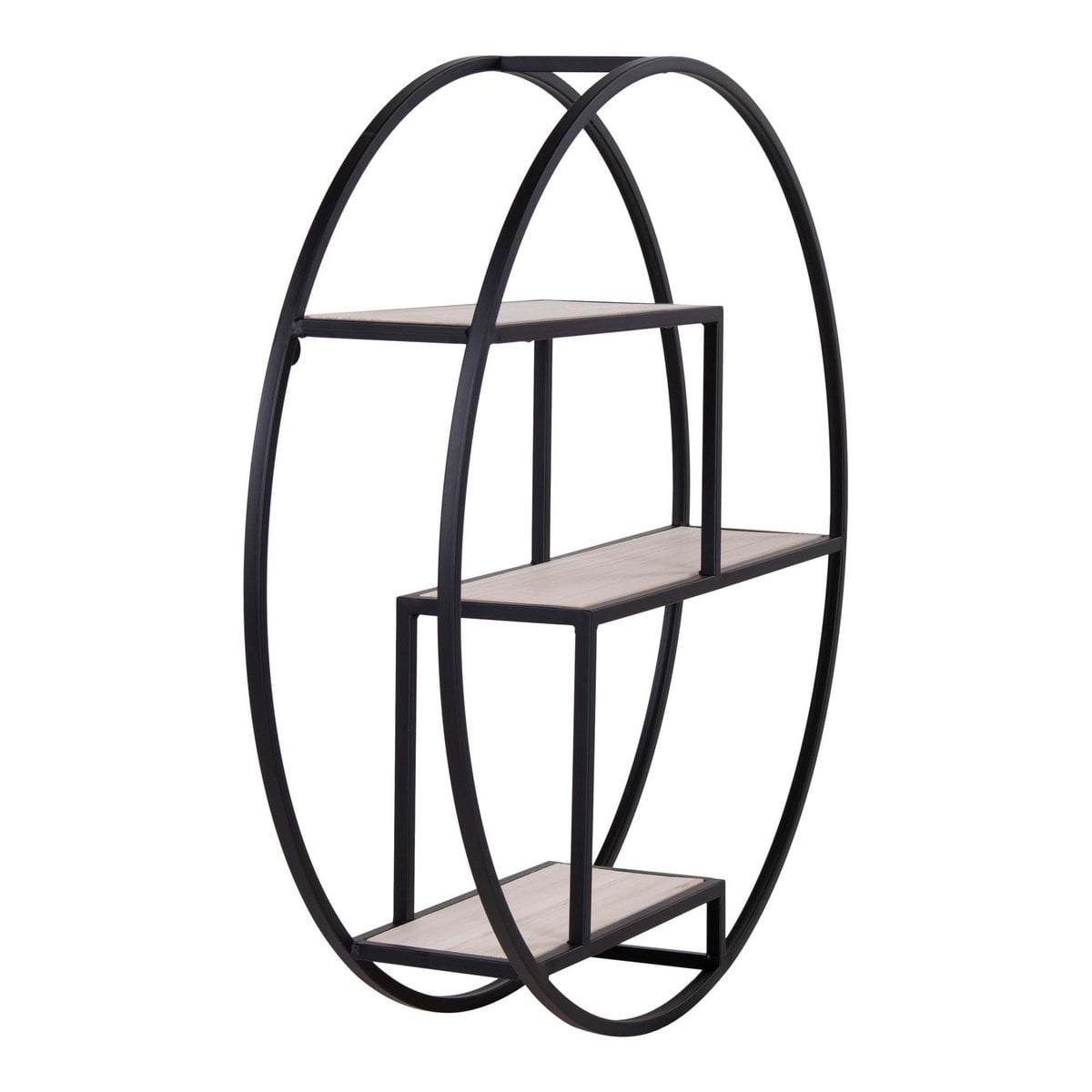 House Nordic ApS - Rotterdam Plank - Zwart/Natuurlijk, Staal/Paulownia, 62x62x14 cm - Deco Delights