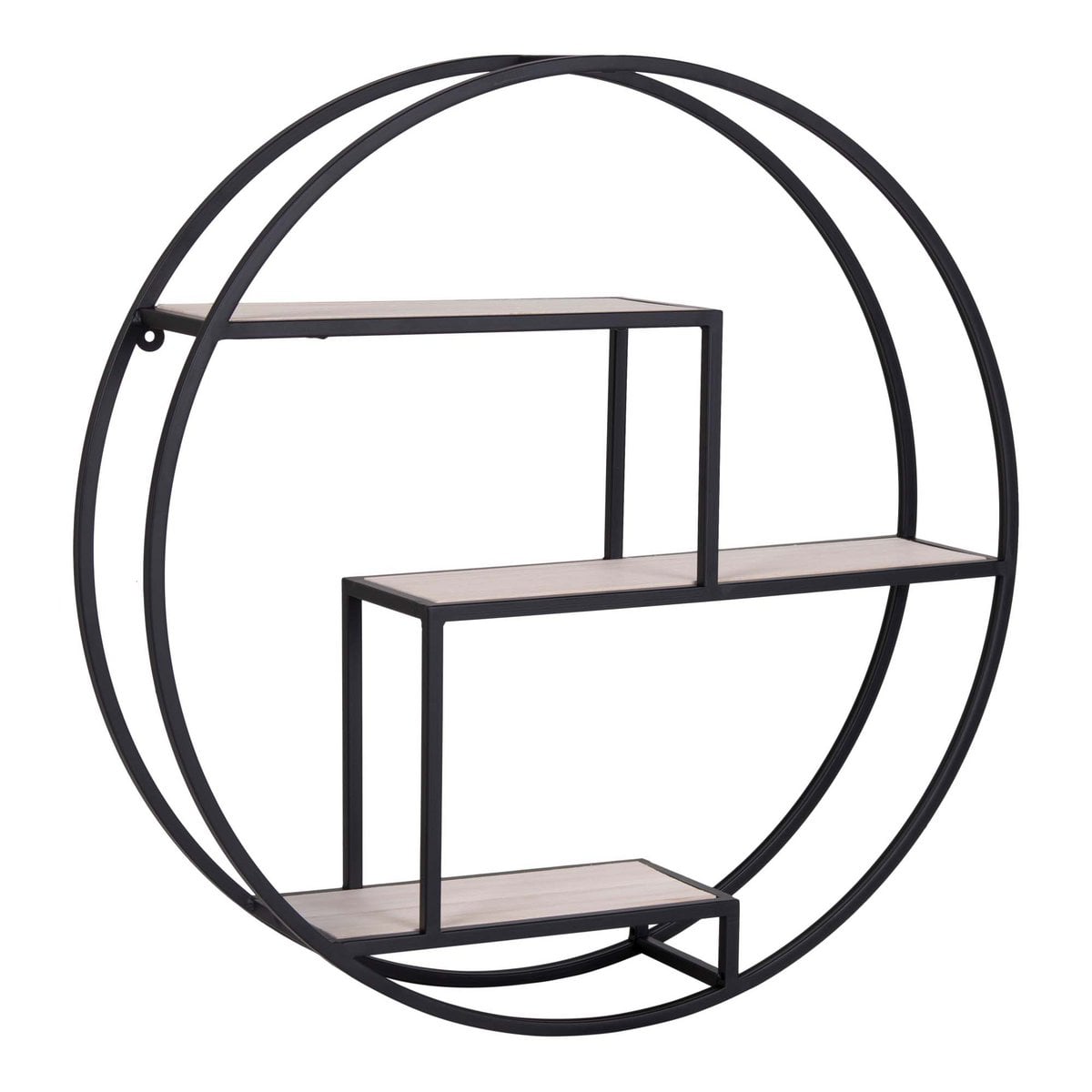 House Nordic ApS - Rotterdam Plank - Zwart/Natuurlijk, Staal/Paulownia, 62x62x14 cm - Deco Delights