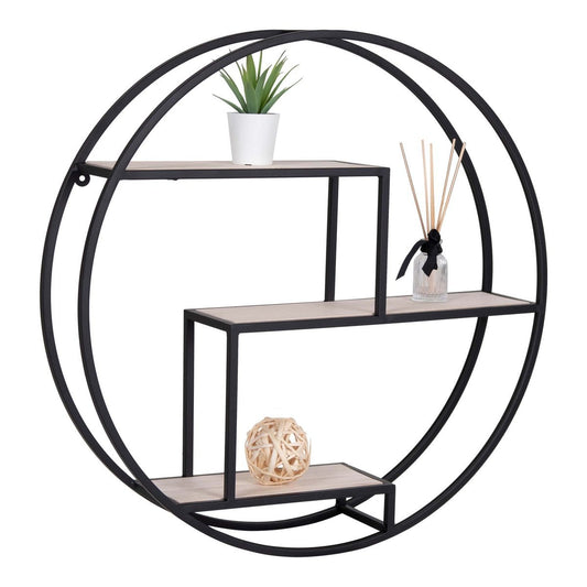 House Nordic ApS - Rotterdam Plank - Zwart/Natuurlijk, Staal/Paulownia, 62x62x14 cm - Deco Delights