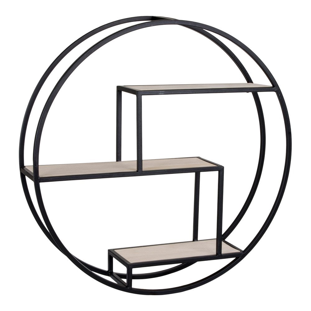 House Nordic ApS - Rotterdam Plank - Zwart/Natuurlijk, Staal/Paulownia, 62x62x14 cm - Deco Delights