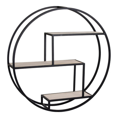 House Nordic ApS - Rotterdam Plank - Zwart/Natuurlijk, Staal/Paulownia, 62x62x14 cm - Deco Delights