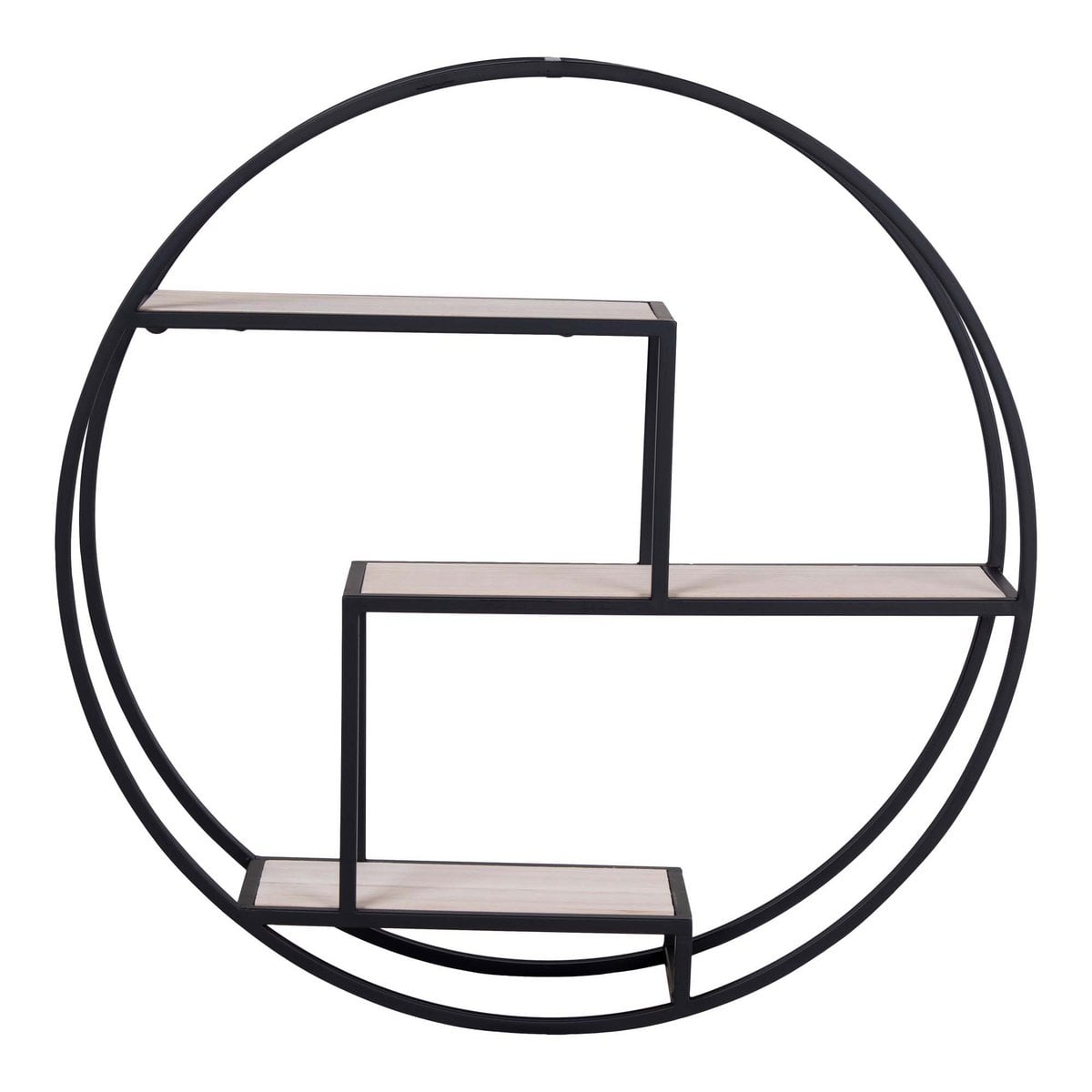 House Nordic ApS - Rotterdam Plank - Zwart/Natuurlijk, Staal/Paulownia, 62x62x14 cm - Deco Delights