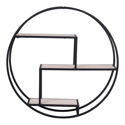 House Nordic ApS - Rotterdam Plank - Zwart/Natuurlijk, Staal/Paulownia, 62x62x14 cm - Deco Delights