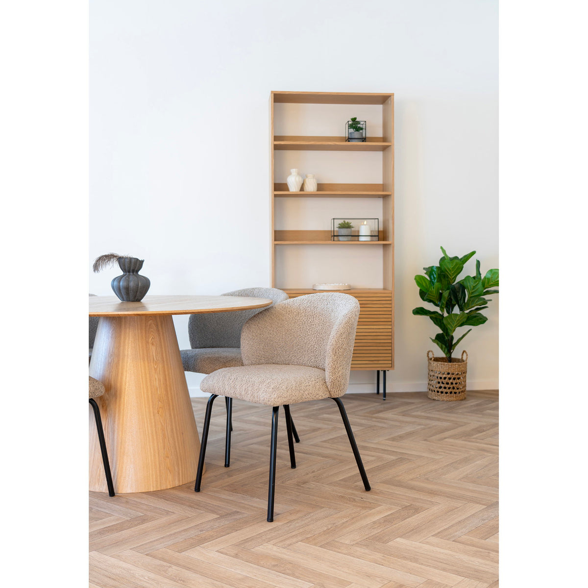 House Nordic ApS - Safira Eetkamerstoel Beige - Deco Delights Eetkamerstoel