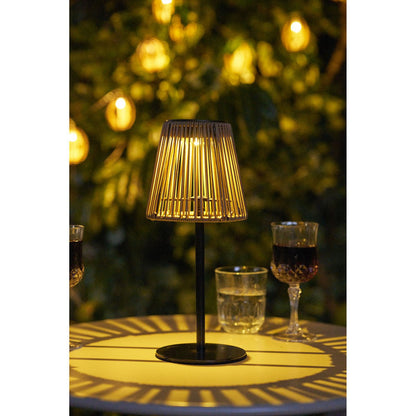 House Nordic ApS - Salford Lamp, oplaadbaar met geïntegreerd zonnepaneel, bruin/zwart - Deco Delights
