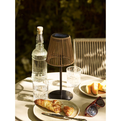 House Nordic ApS - Salford Lamp, oplaadbaar met geïntegreerd zonnepaneel, bruin/zwart - Deco Delights