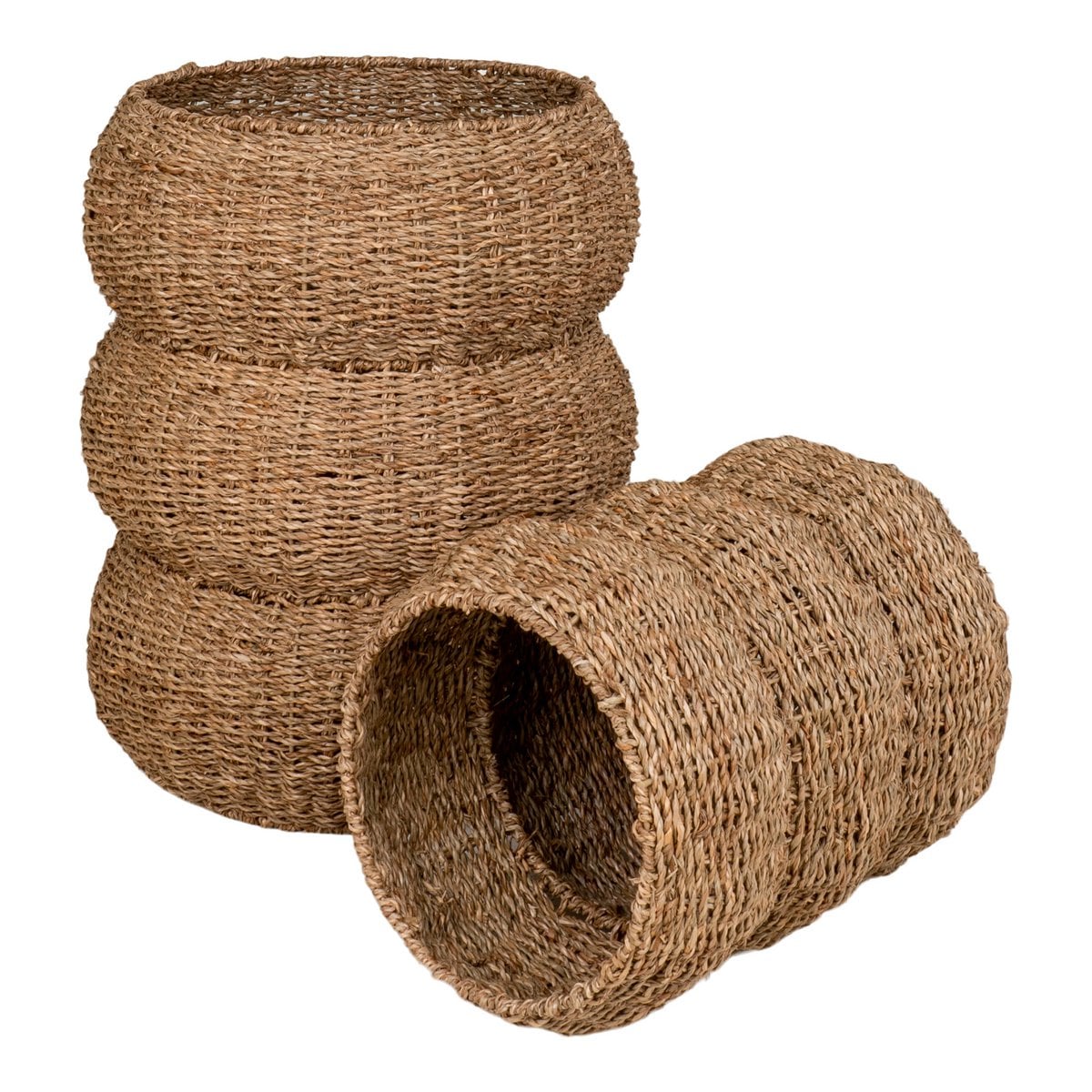 House Nordic ApS - Sarbas-manden - natuurlijk, zeegras, set van 2 - Deco Delights