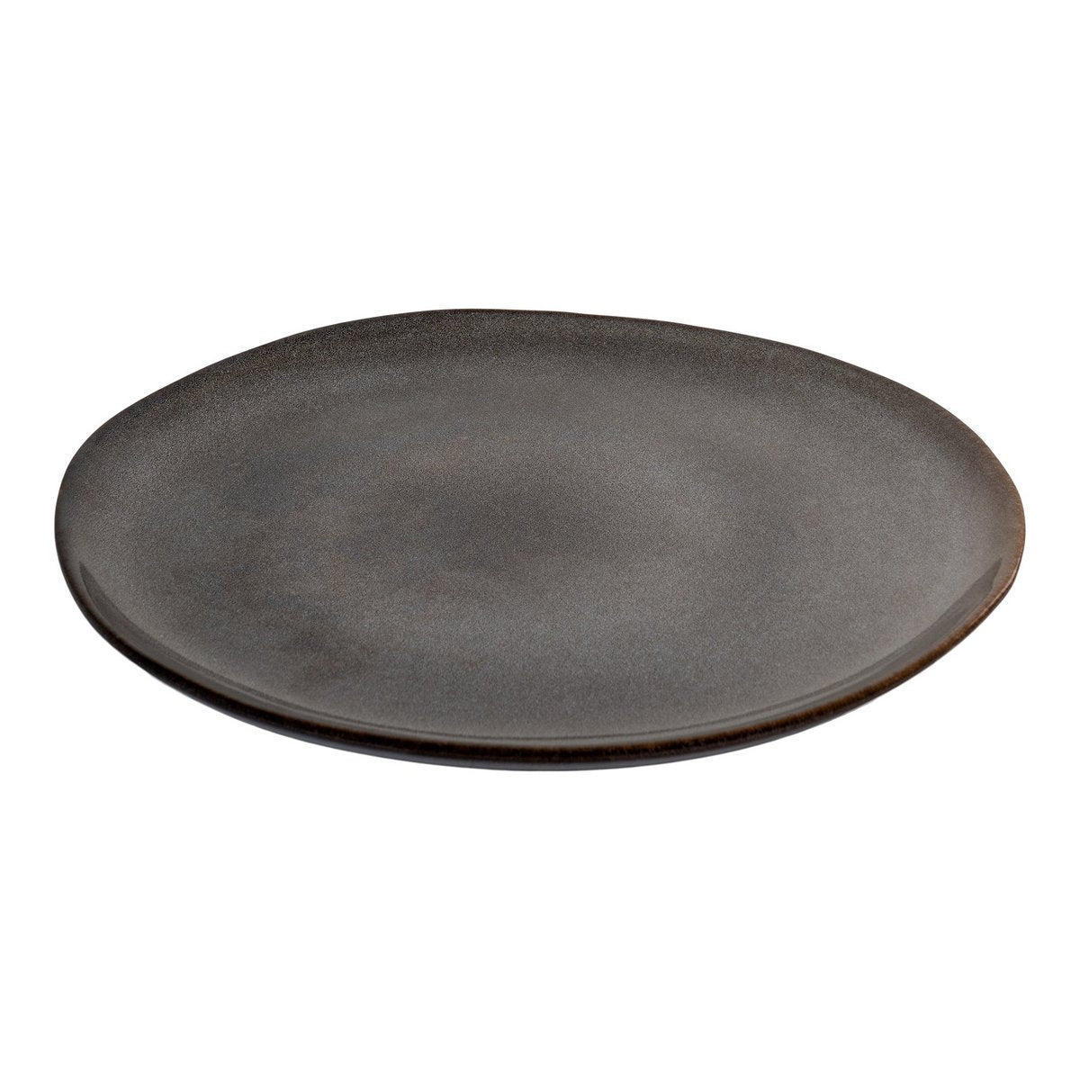 House Nordic ApS - Selma Dinner Plate - Dinerbord, keramiek, grijs/bruin, ø27cm, set van 4 - Deco Delights