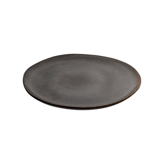 House Nordic ApS - Selma Lunch Plate - Lunchbord, keramiek, grijs/bruin, ø21 cm, set van 4 - Deco Delights