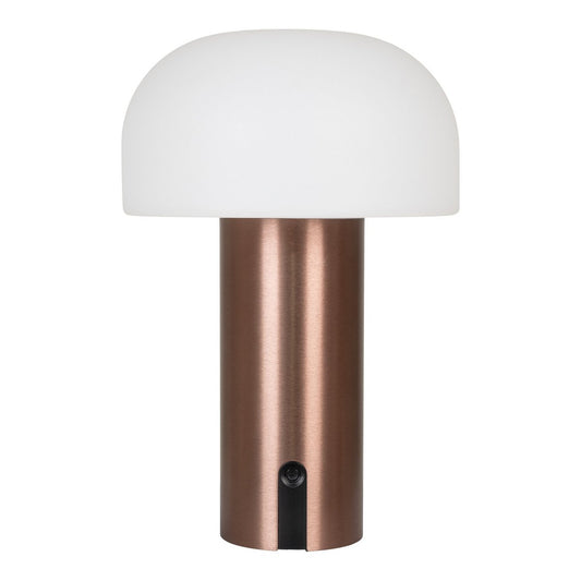 House Nordic ApS - Soham LED Lamp - Lamp, oplaadbaar, wit/koper - Deco Delights