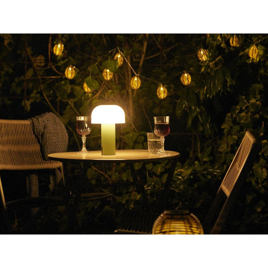 House Nordic ApS - Soham LED Lamp, oplaadbaar, wit/groen - Deco Delights
