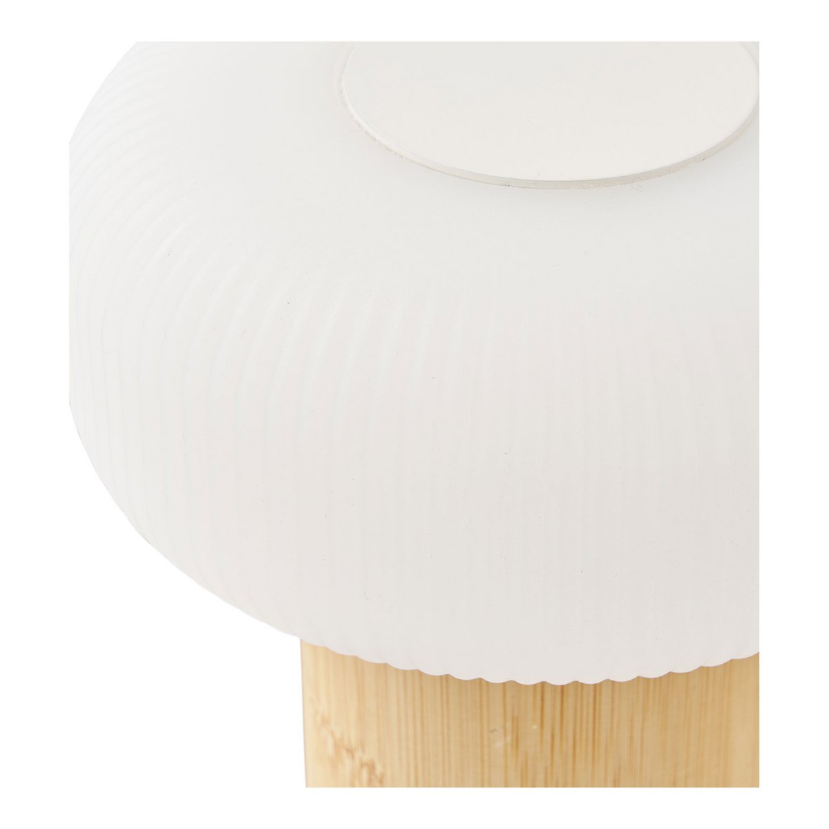 House Nordic ApS - Stafford Tafellamp, bamboe/metaal/PE, oplaadbaar, naturel, wit - Deco Delights