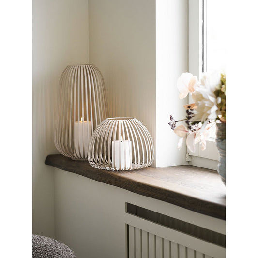 House Nordic ApS - Stoense Lantaarn, metaal, beige, ø25x19 cm - Deco Delights