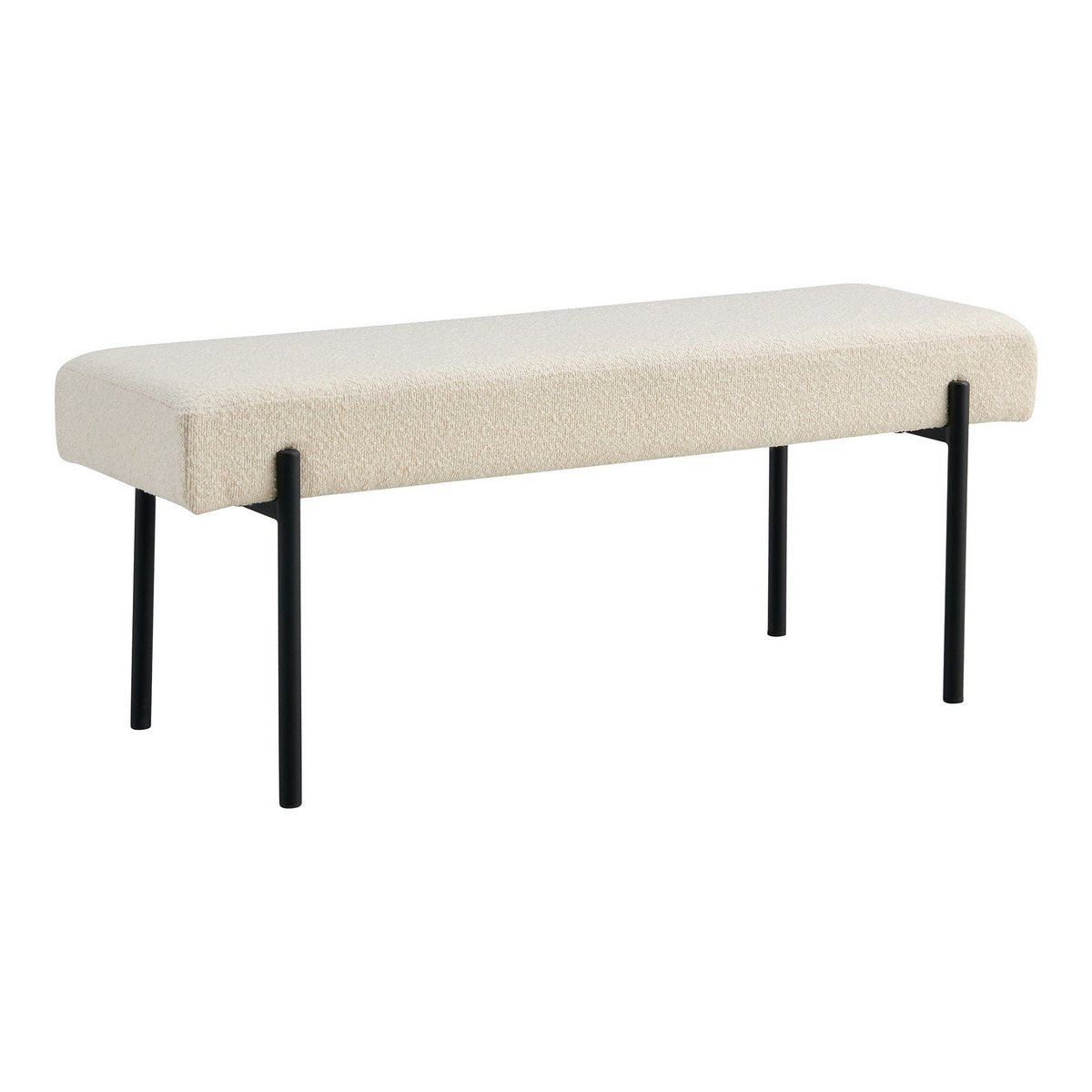 House Nordic ApS - Swindon Bank - Witte Bouclé, 100x36x42,5cm - Deco Delights