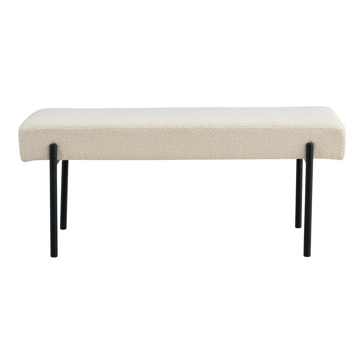 House Nordic ApS - Swindon Bank - Witte Bouclé, 100x36x42,5cm - Deco Delights