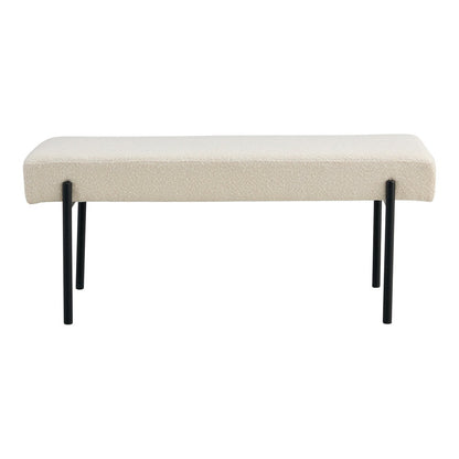 House Nordic ApS - Swindon Bank - Witte Bouclé, 100x36x42,5cm - Deco Delights