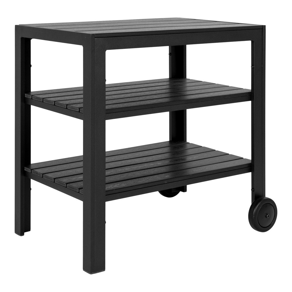 House Nordic ApS - Taormina Theewagen - Theewagen, aluminium/niet-hout, zwart, 3 planken - Deco Delights