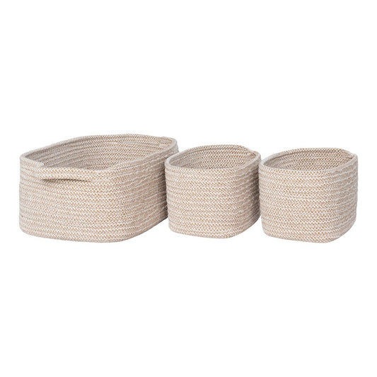 House Nordic ApS - Teixo Manden - Katoen, Beige - Set van 3 - Deco Delights