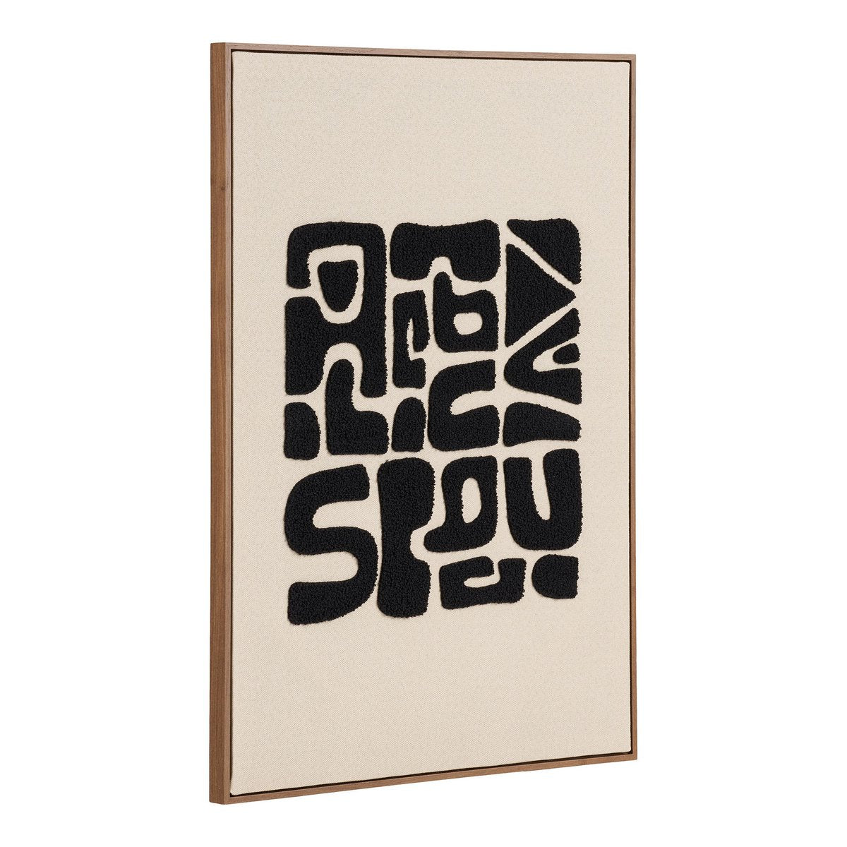 House Nordic ApS - Tine Tufted wanddecoratie, zwart/bruin, 50x70 cm - Deco Delights