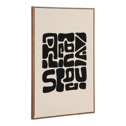 House Nordic ApS - Tine Tufted wanddecoratie, zwart/bruin, 50x70 cm - Deco Delights