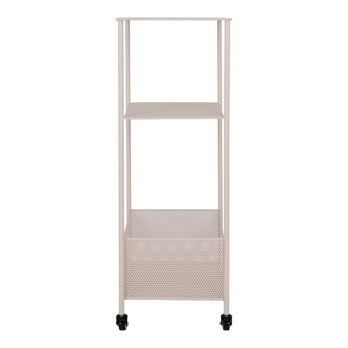 House Nordic ApS - Torres Metal Cart - Metalen kar, staal, zand, 3 planken, 35x35x100 cm - Deco Delights