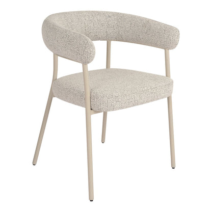 House Nordic ApS - Trivio Eetkamerstoel - Zand, Staal/Stof/Multiplex, 56x57,5x77 cm - Set van 2 - Deco Delights