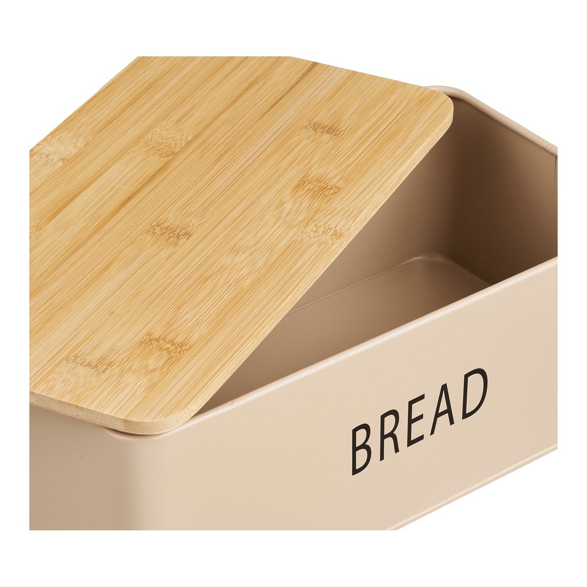 House Nordic ApS - Tula Broodtrommel met 3 blikken, metaal/bamboe, beige, set van 4 - Deco Delights