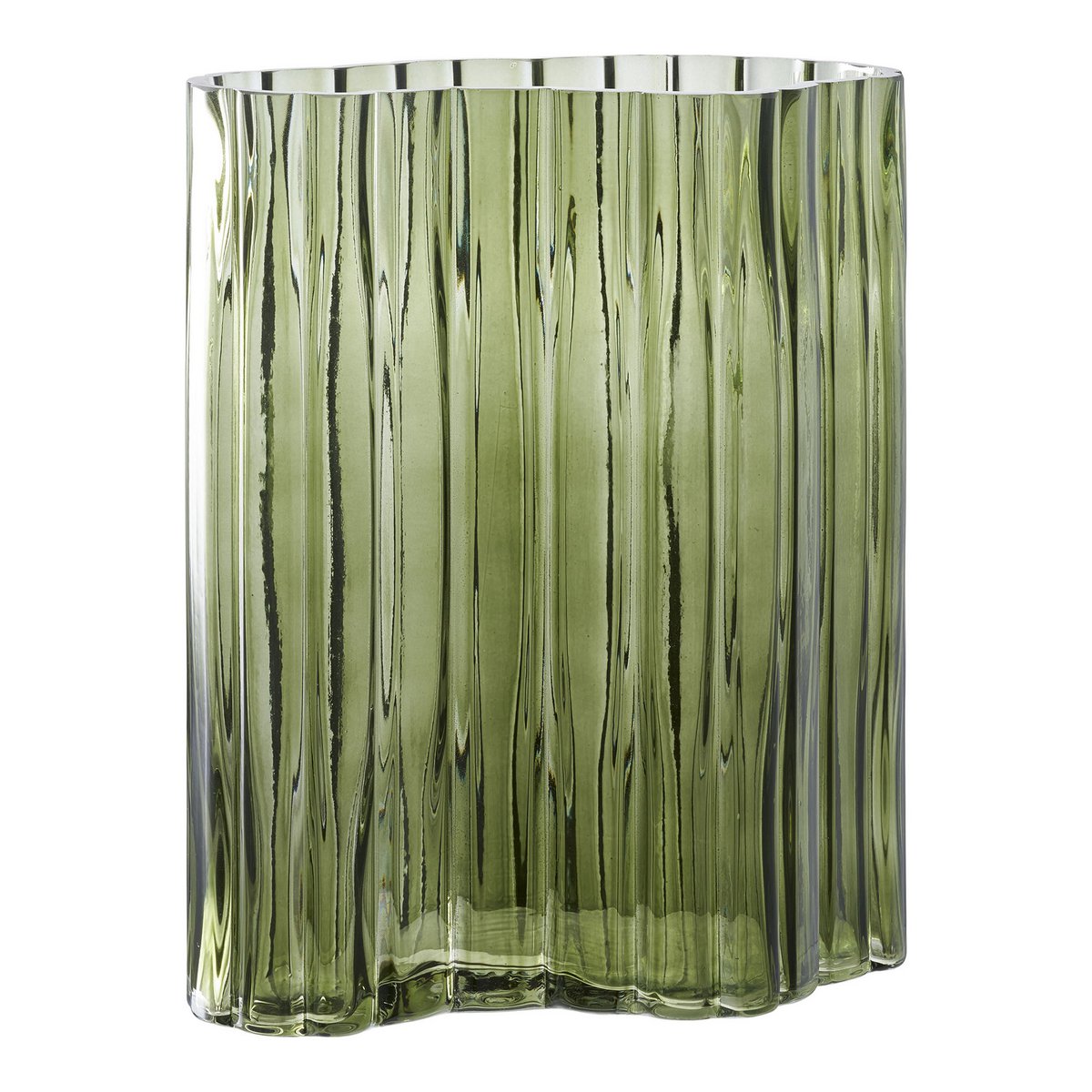 House Nordic ApS - Vaas - Gerookt groen, glas, 21x12x26,5cm - Deco Delights