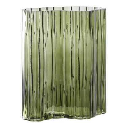 House Nordic ApS - Vaas - Gerookt groen, glas, 21x12x26,5cm - Deco Delights