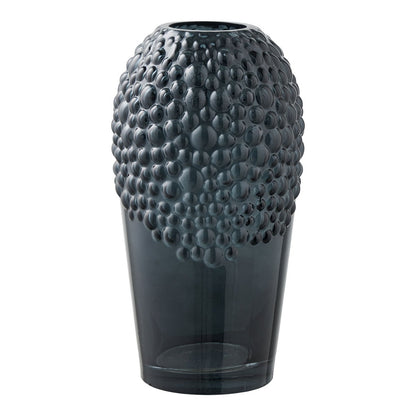 House Nordic ApS - Vaas, glas, donkergrijs, ø14x25 cm - Deco Delights