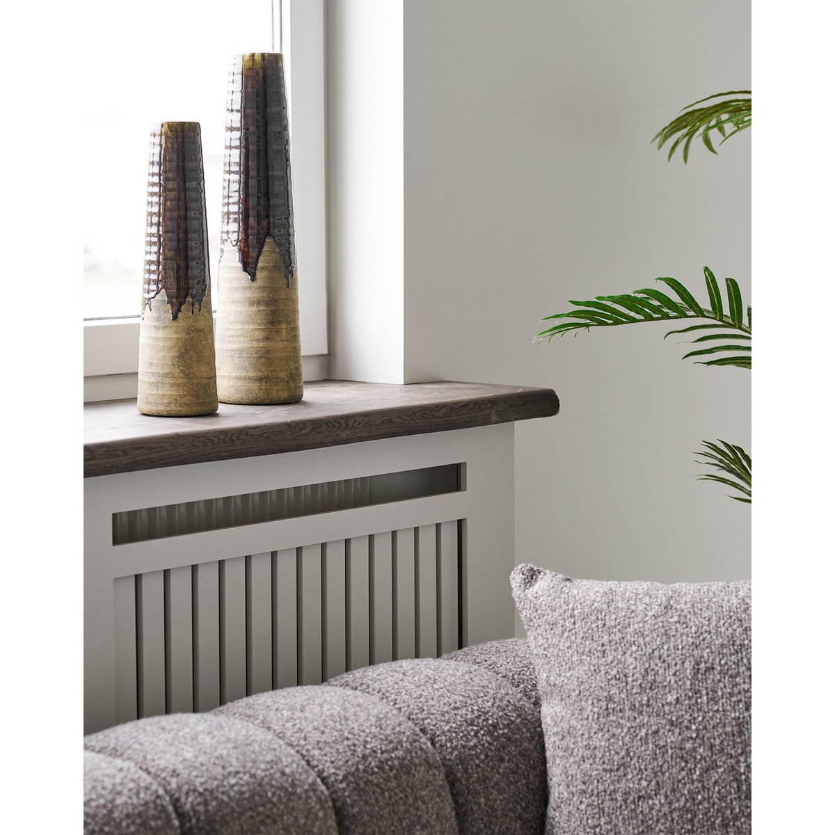 House Nordic ApS - Vaas, keramiek, bruin, ø11x39 cm - Deco Delights