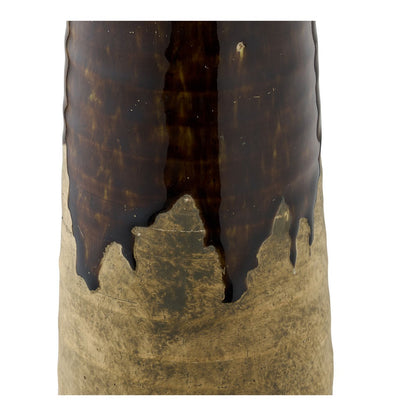 House Nordic ApS - Vaas, keramiek, bruin, ø11x39 cm - Deco Delights