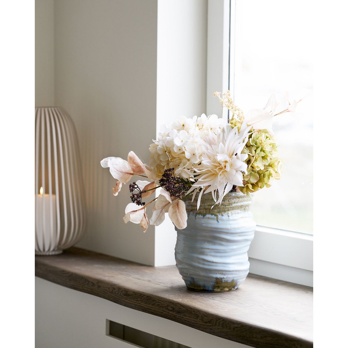House Nordic ApS - Vaas, keramiek, lichtblauw, ø19,5x22,5 - Deco Delights