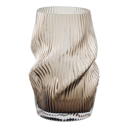 House Nordic ApS - Vaas, mondgeblazen glas, bruin, ø17x25 cm - Deco Delights