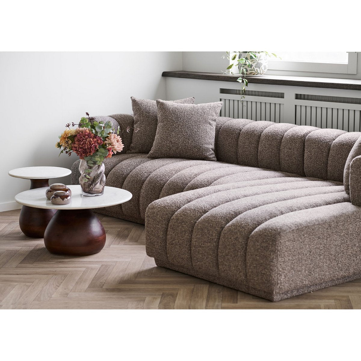 House Nordic ApS - Vaas, mondgeblazen glas, bruin, ø17x25 cm - Deco Delights
