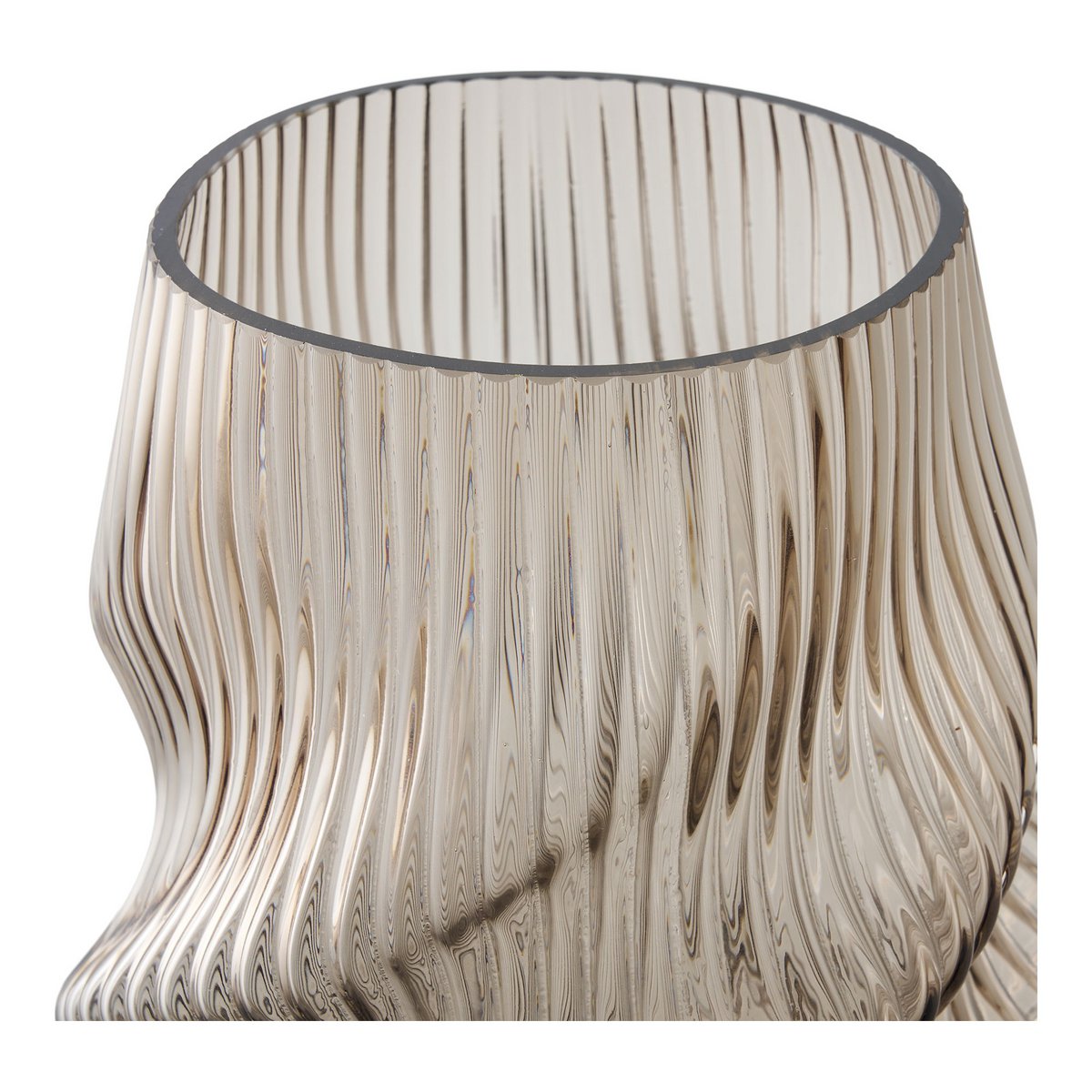 House Nordic ApS - Vaas, mondgeblazen glas, bruin, ø17x25 cm - Deco Delights