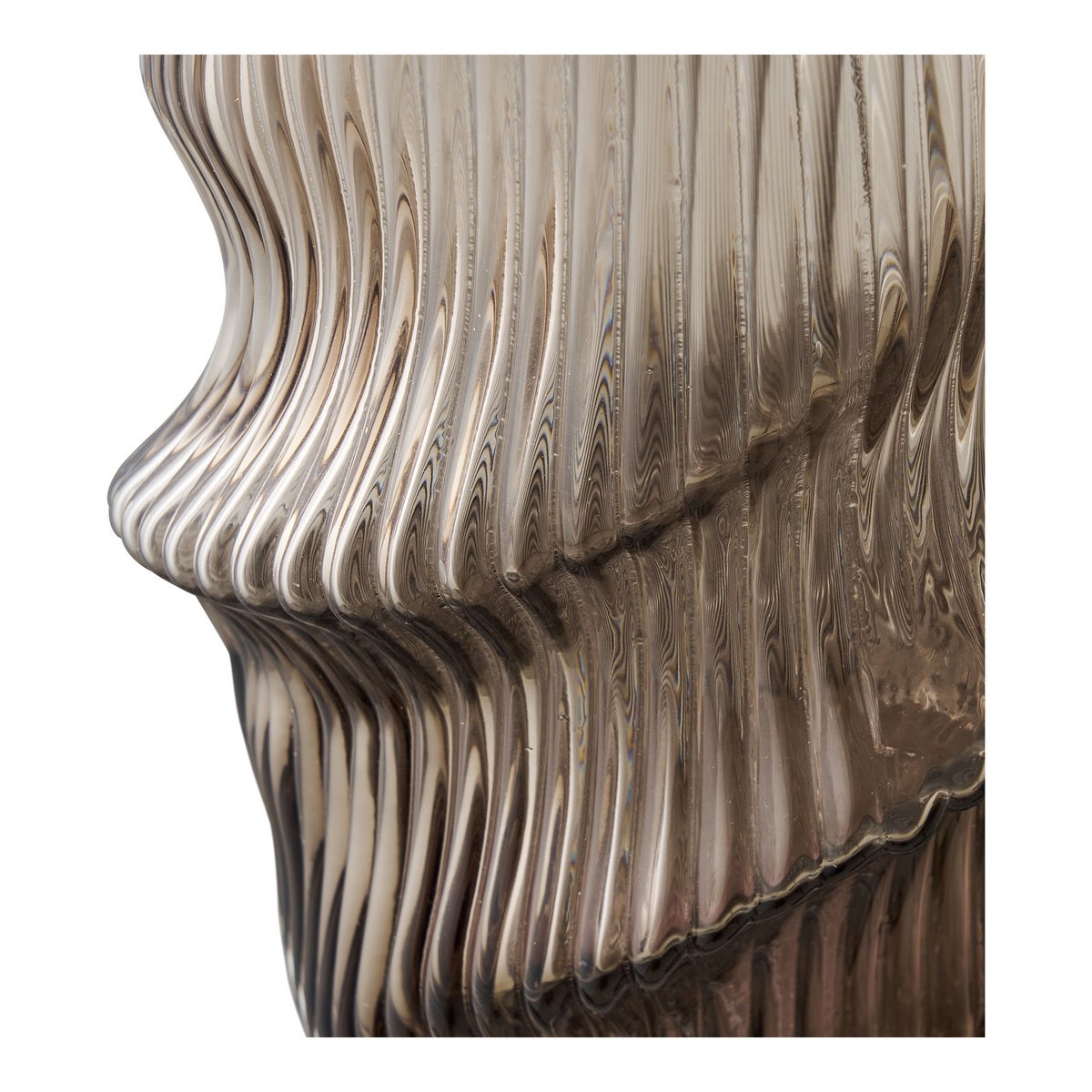 House Nordic ApS - Vaas, mondgeblazen glas, bruin, ø17x25 cm - Deco Delights