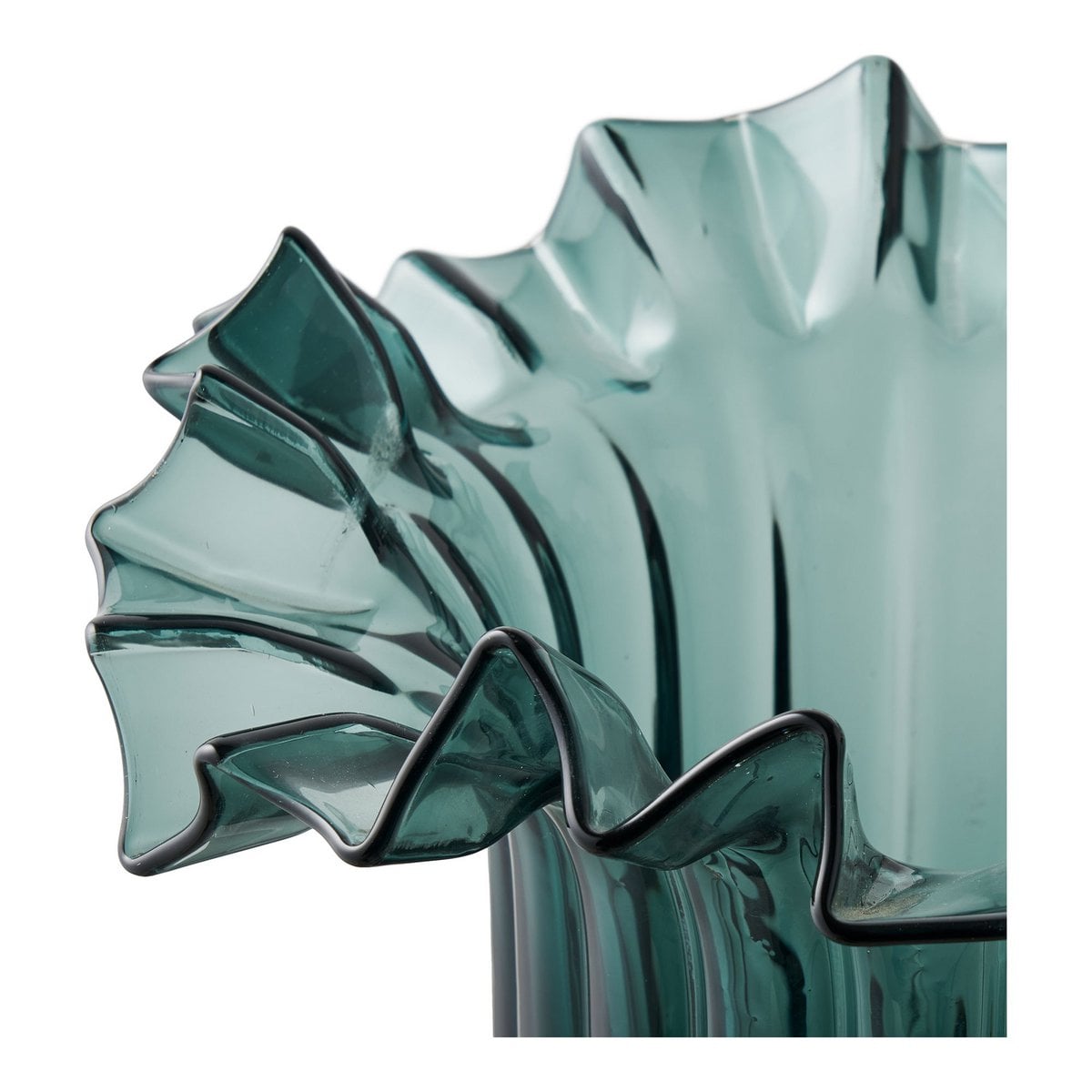House Nordic ApS - Vaas, mondgeblazen glas, donkergroen, 25x30 cm - Deco Delights