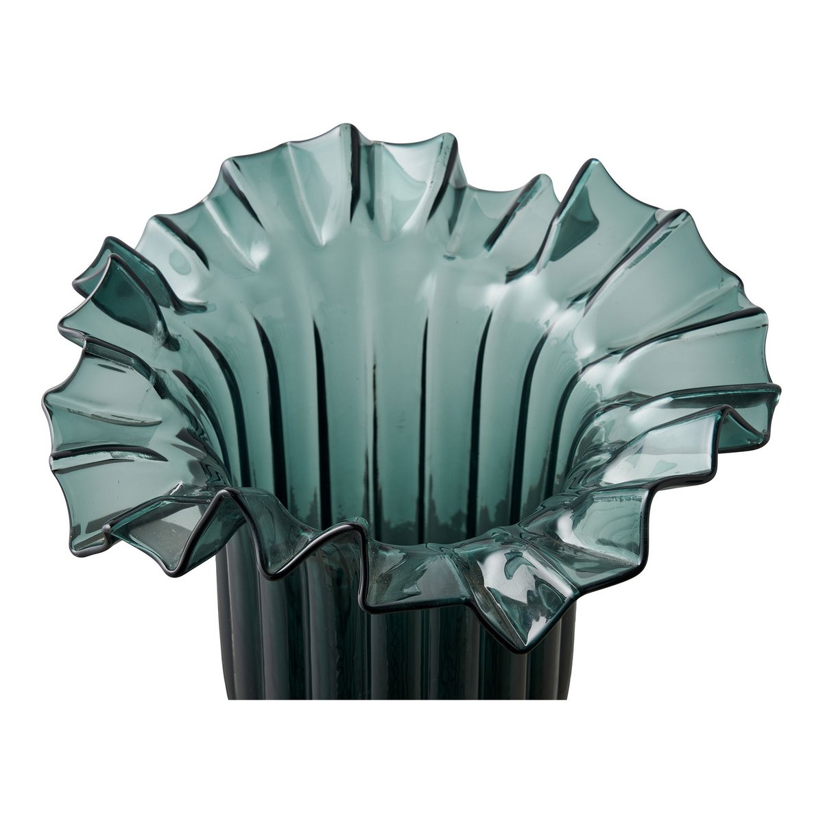 House Nordic ApS - Vaas, mondgeblazen glas, donkergroen, 25x30 cm - Deco Delights