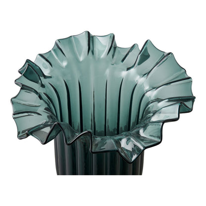 House Nordic ApS - Vaas, mondgeblazen glas, donkergroen, 25x30 cm - Deco Delights