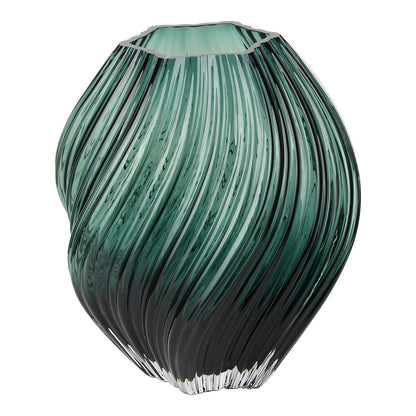 House Nordic ApS - Vaas, mondgeblazen glas, donkergroen, ø19x23 cm - Deco Delights