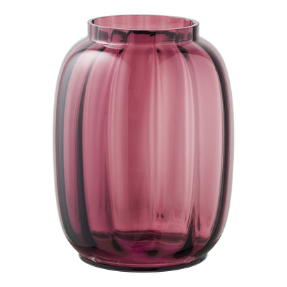 House Nordic ApS - Vaas, mondgeblazen glas, gerookt rood, ø17x21 cm - Deco Delights