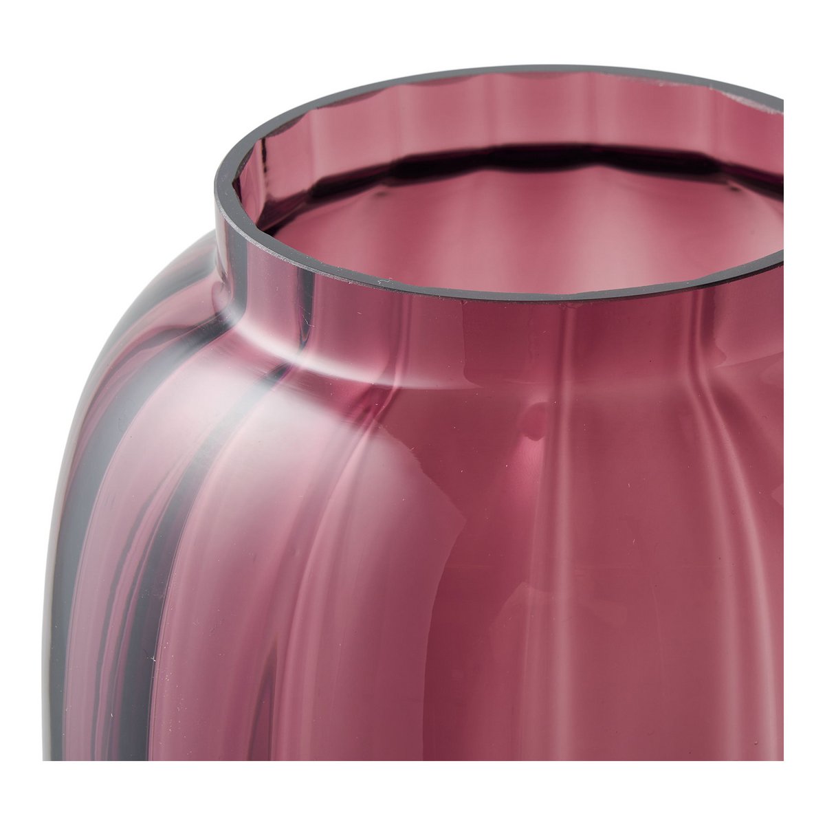 House Nordic ApS - Vaas, mondgeblazen glas, gerookt rood, ø17x21 cm - Deco Delights
