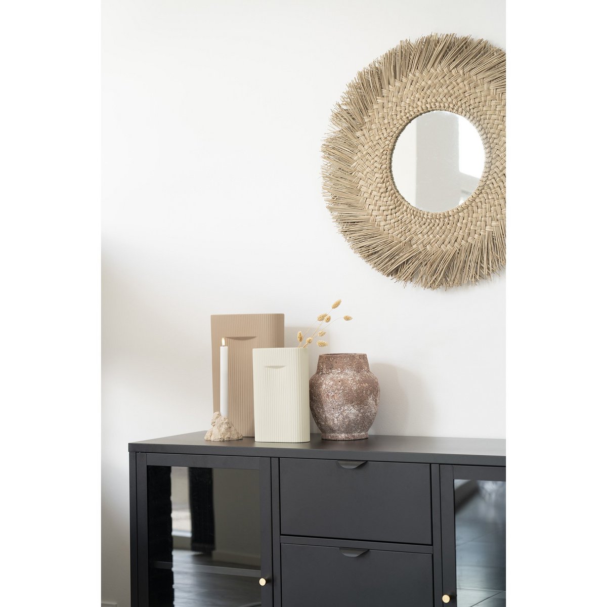 House Nordic ApS - Vaas - Vaas in keramiek, bruin, 24x8,5x35,5 cm - Deco Delights Vaas