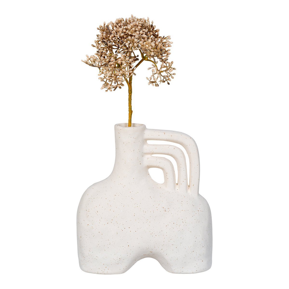 House Nordic ApS - Vaas - Vaas, keramiek, beige, 18,5x8x19,5 cm - Deco Delights Vaas