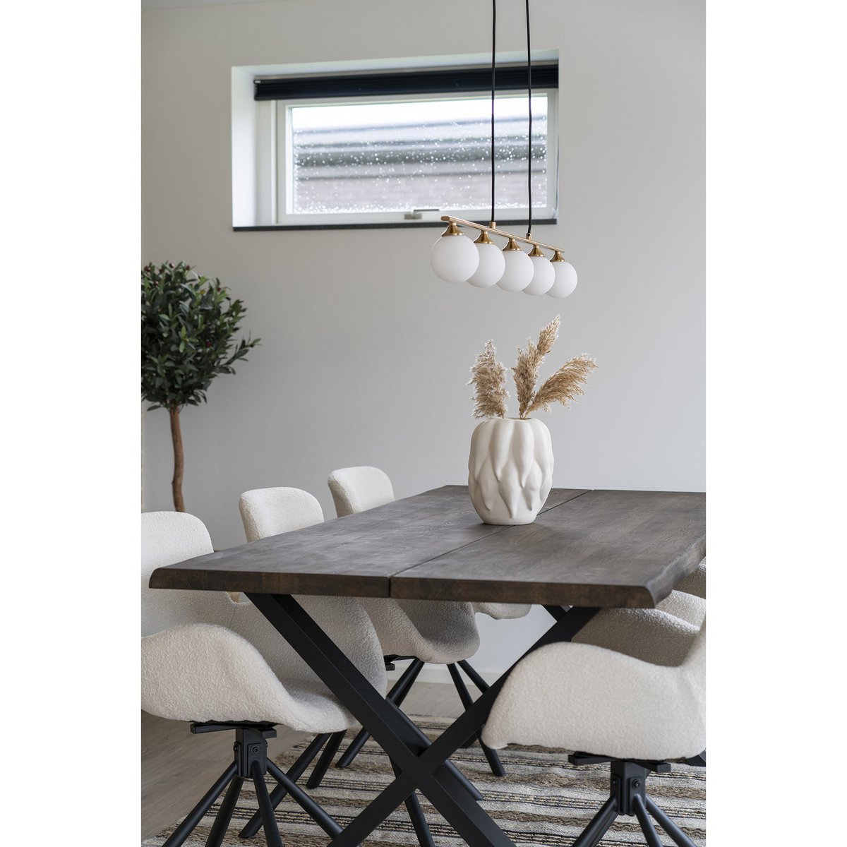 House Nordic ApS - Vaas - Vaas, keramiek, beige, 19,5x19,5x26 cm - Deco Delights Vaas