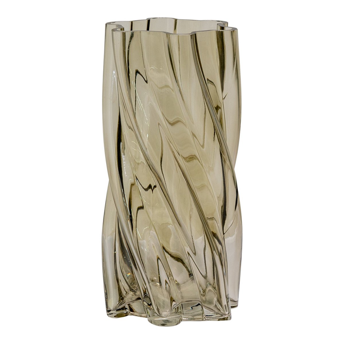 House Nordic ApS - Vaas - Vaas, mondgeblazen glas, gerookt groen, ø12,5x25 cm - Deco Delights Vaas
